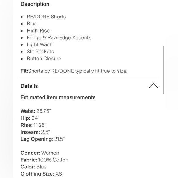 RE/DONE X LEVI'S Side Zip Short - Picture 6 of 7
